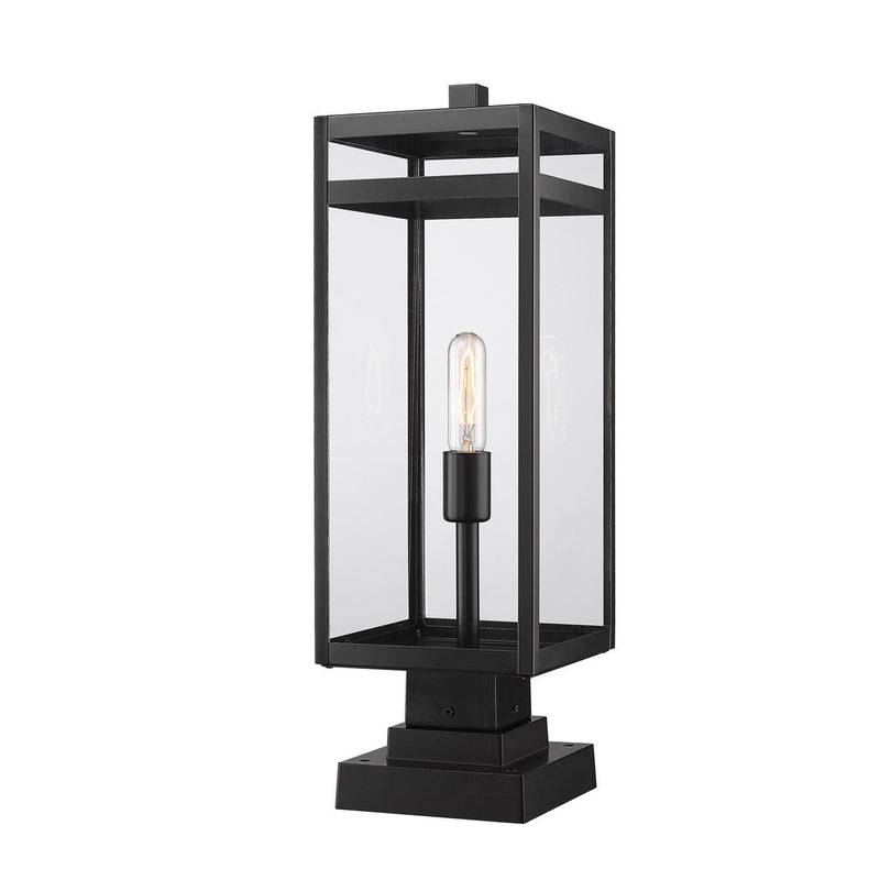 Z-Lite - 596PHBS-SQPM-BK - One Light Outdoor Pier Mounted Fixture - Nuri - Black