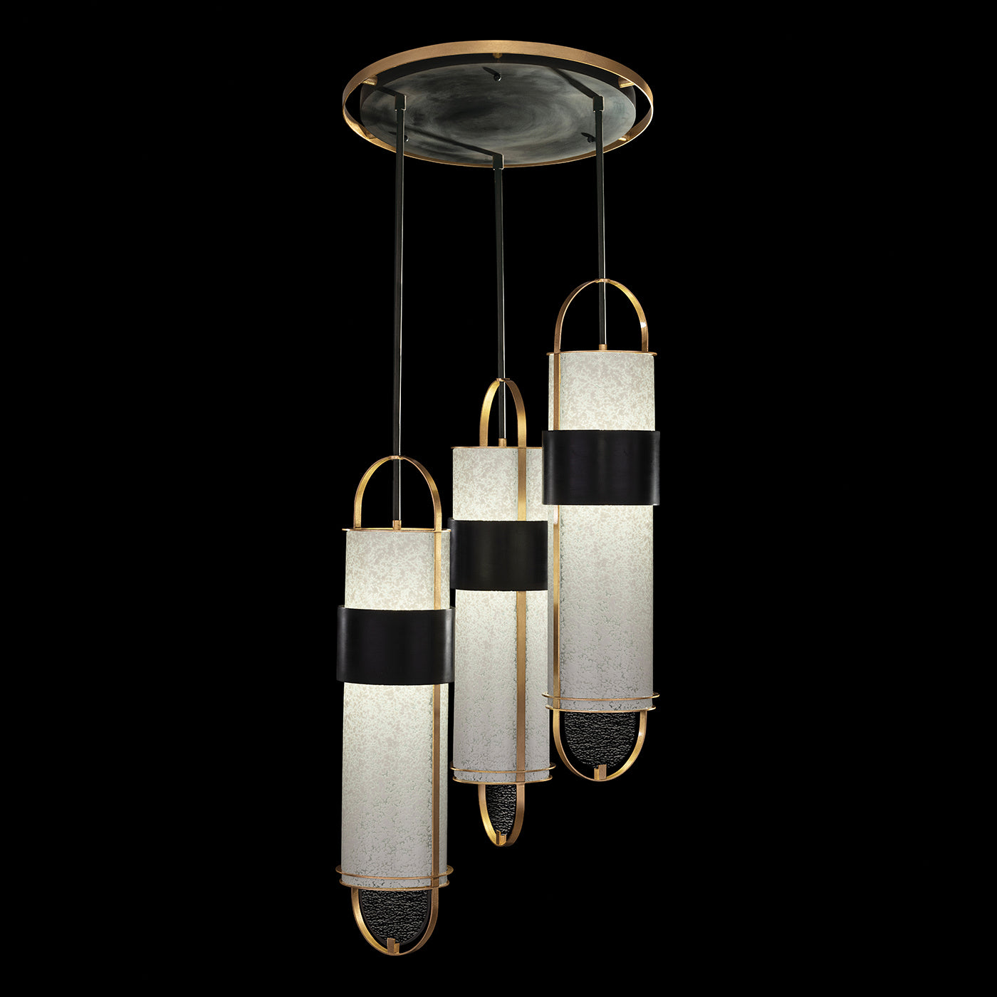 Fine Art Handcrafted Lighting - 925340-22ST - LED Pendant - Bond - Black/Gold