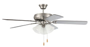 Craftmade - DCF52BNK5C3W - 52"Ceiling Fan - Decorator's Choice 3 Light Kit - Brushed Polished Nickel