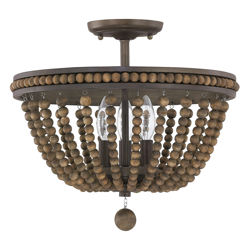 Capital Lighting - 9A122A - Three Light Semi-Flush Mount - Handley - Tobacco