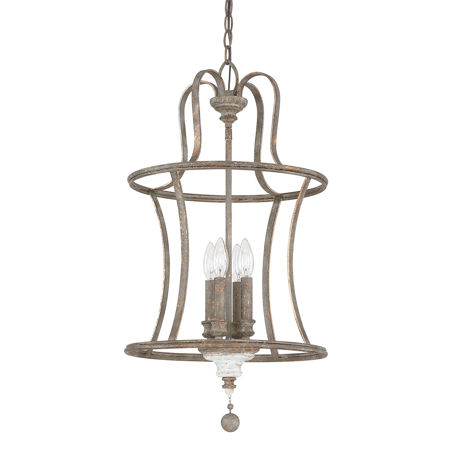Capital Lighting - 9A200A - Four Light Pendant - Zoe - French Antique