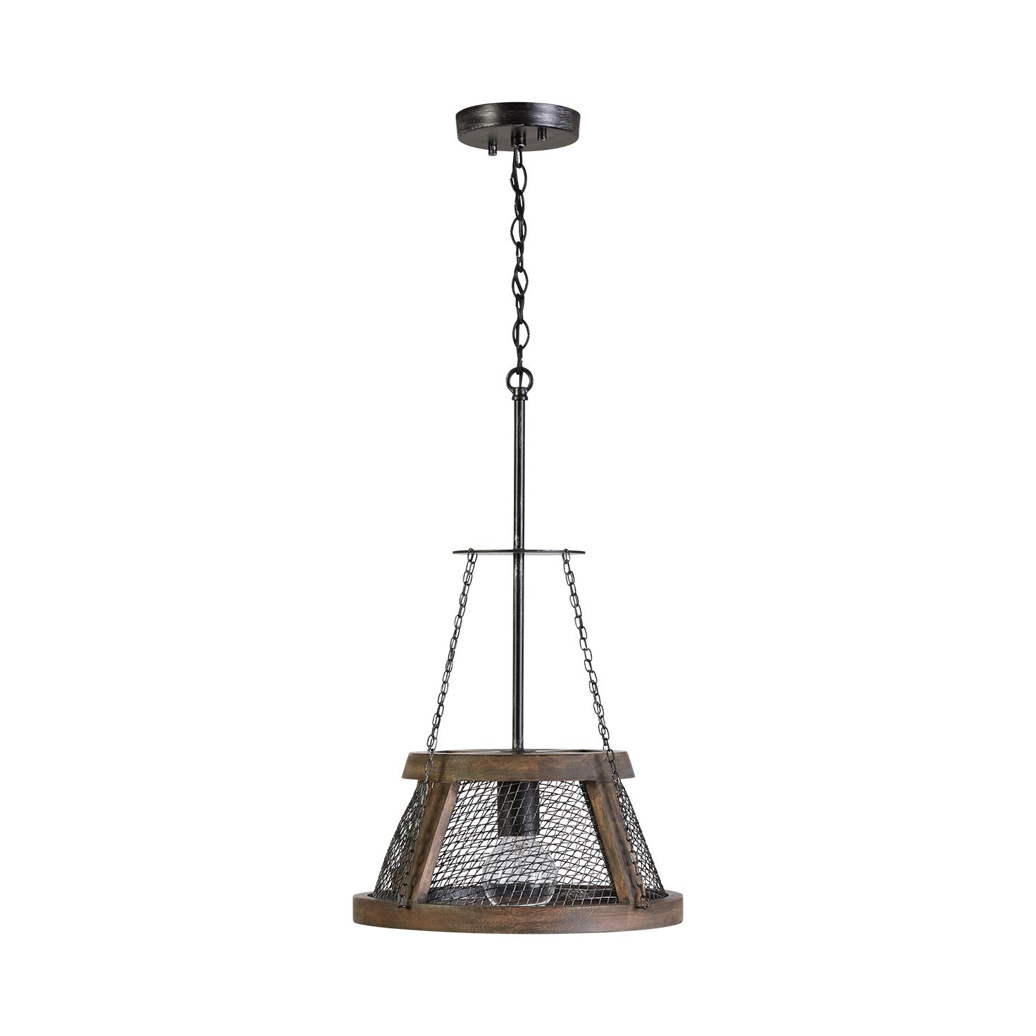 Capital Lighting - 9D322A - One Light Pendant - Lagmore - Zinc and Wood