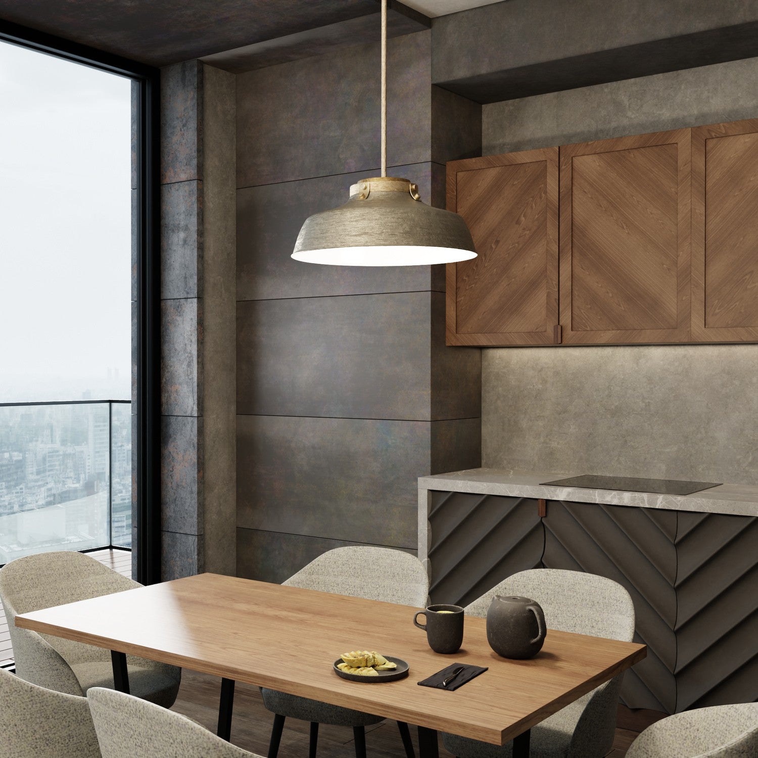 Capital Lighting - 9D329A - One Light Pendant - Oakwood - Antique Nickel