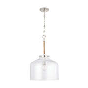 Capital Lighting - 9F373A - One Light Pendant - Corde - Polished Nickel