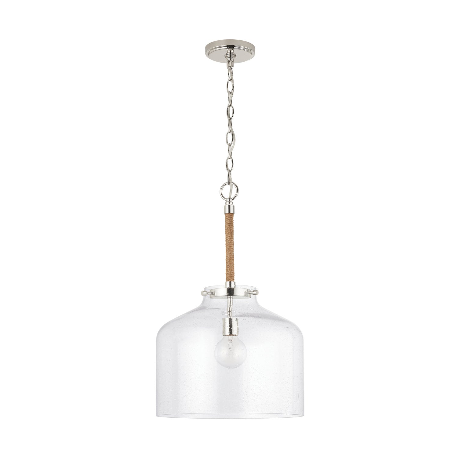 Capital Lighting - 9F373A - One Light Pendant - Corde - Polished Nickel