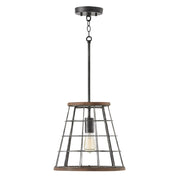 Capital Lighting - AA1001ZW - One Light Pendant - Bracken - Zinc and Wood