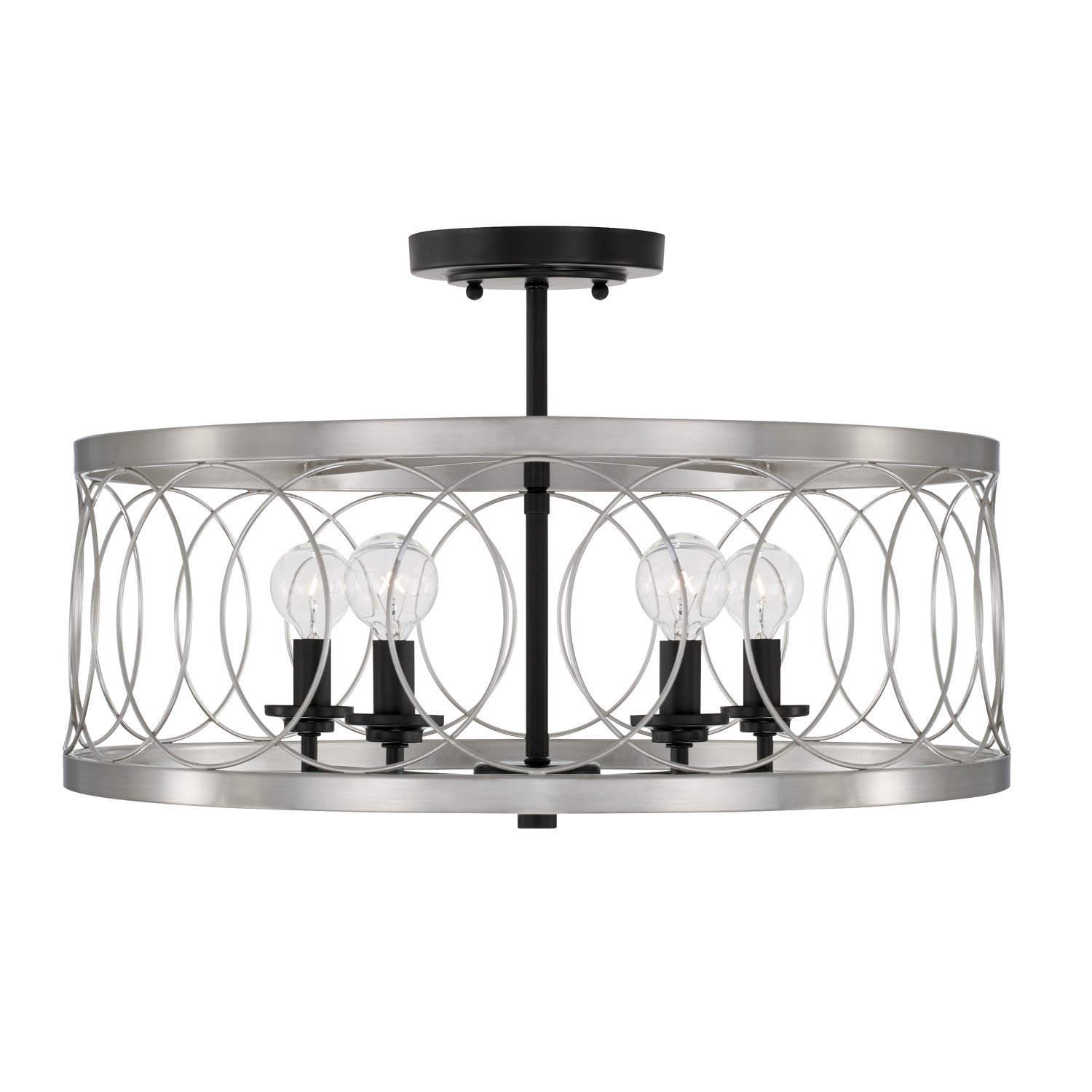 Capital Lighting - AA1002BT - Four Light Semi-Flush Mount - Madeline - Black Tie