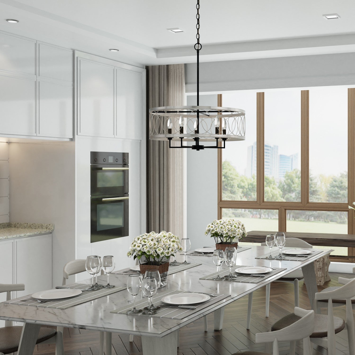 Capital Lighting - AA1003BT - Four Light Pendant - Madeline - Black Tie