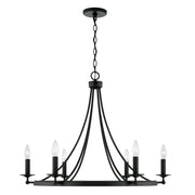 Capital Lighting - AA1005BI - Six Light Chandelier - Tempe - Black Iron