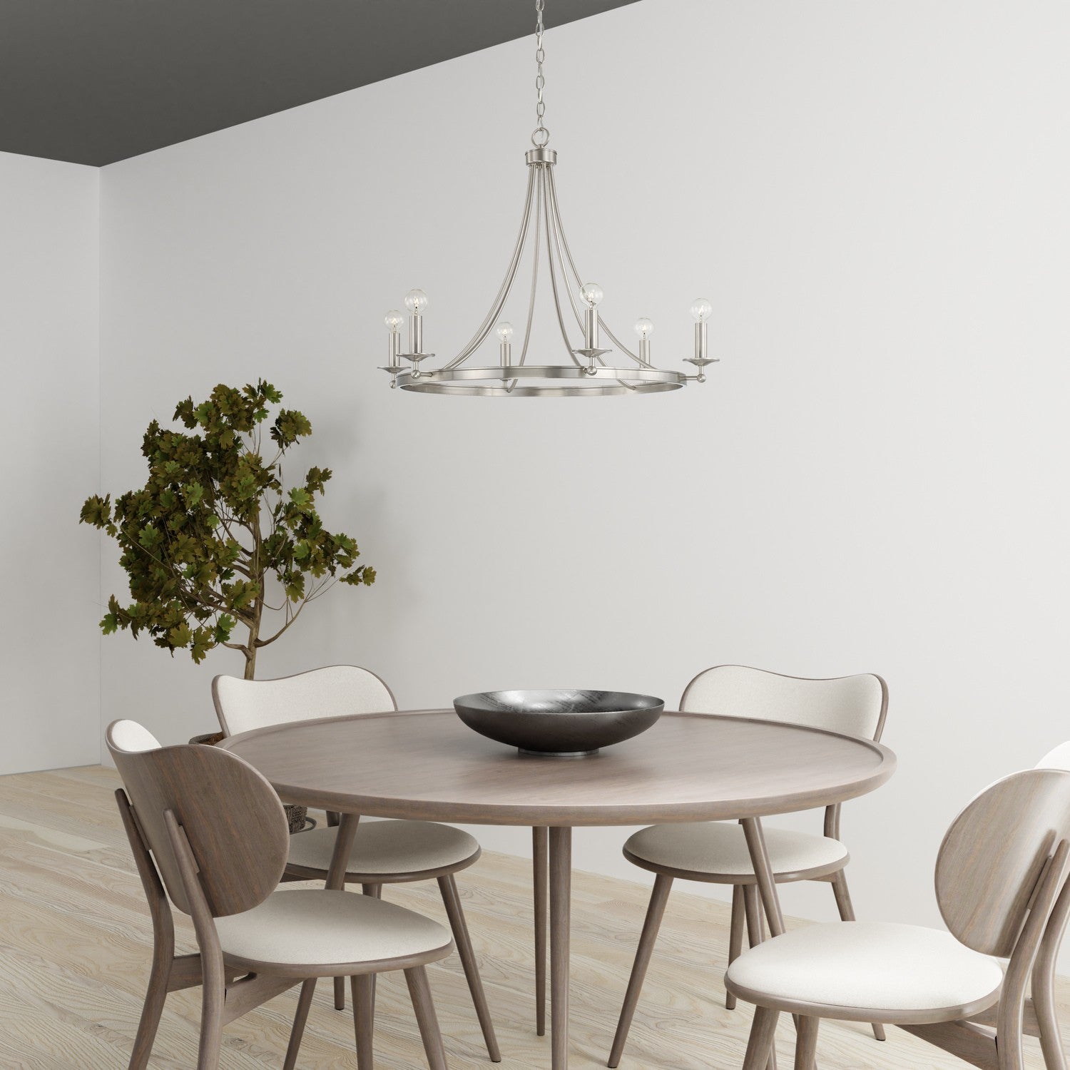 Capital Lighting - AA1005BN - Six Light Chandelier - Tempe - Brushed Nickel