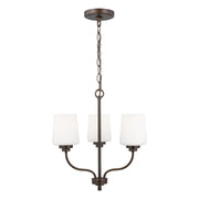 Generation Lighting - 3102803-710 - Three Light Chandelier - Windom - Bronze