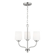 Generation Lighting - 3102803-962 - Three Light Chandelier - Windom - Brushed Nickel