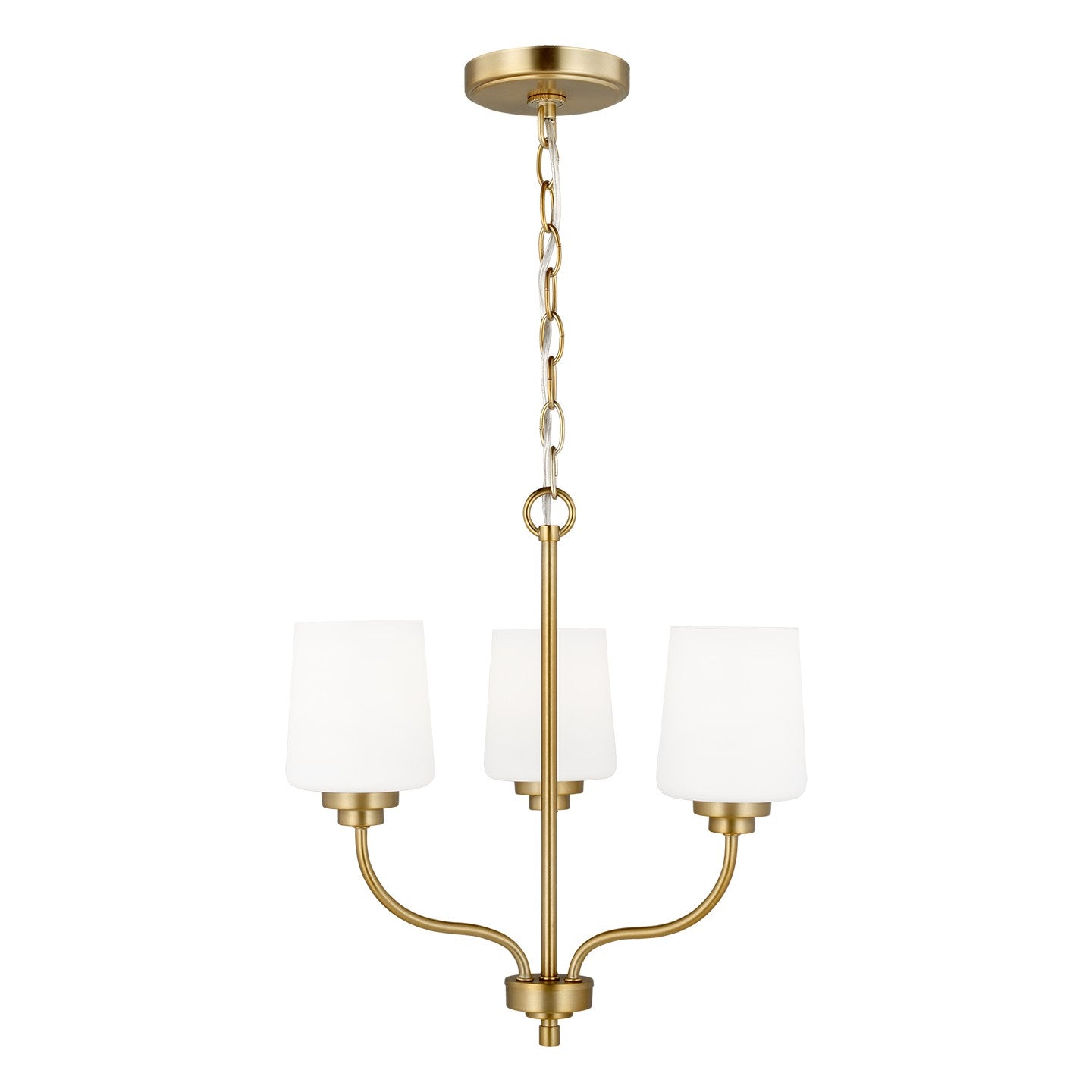 Generation Lighting - 3102803EN3-848 - Three Light Chandelier - Windom - Satin Brass
