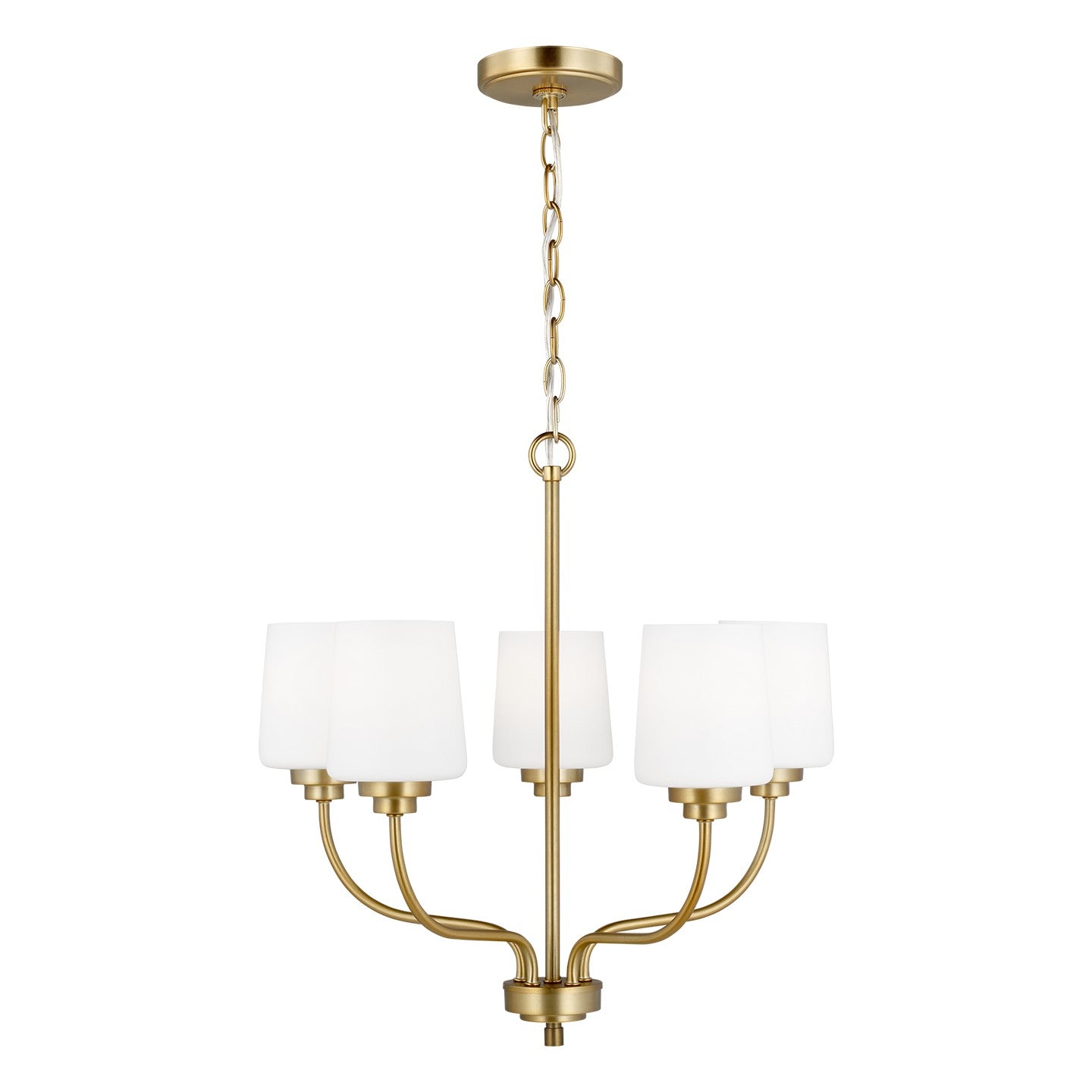 Generation Lighting - 3102805-848 - Five Light Chandelier - Windom - Satin Brass