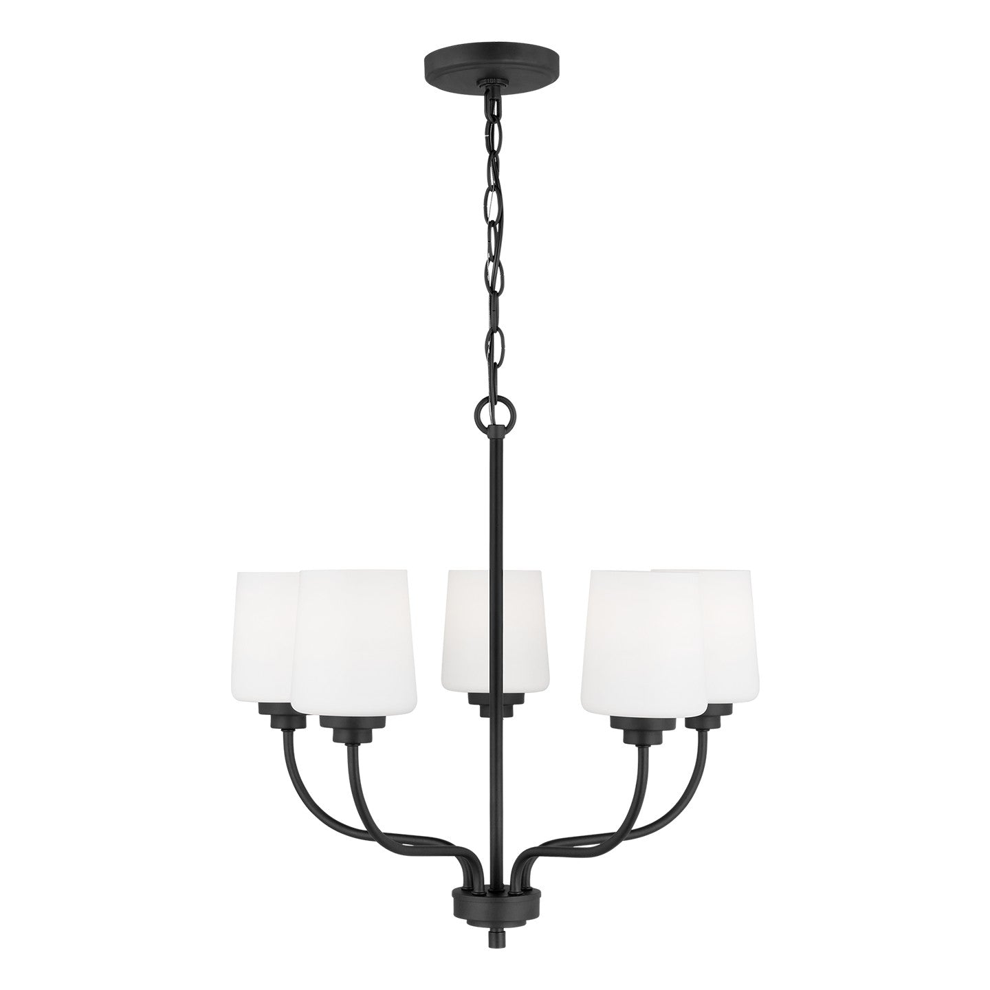 Generation Lighting - 3102805EN3-112 - Five Light Chandelier - Windom - Midnight Black