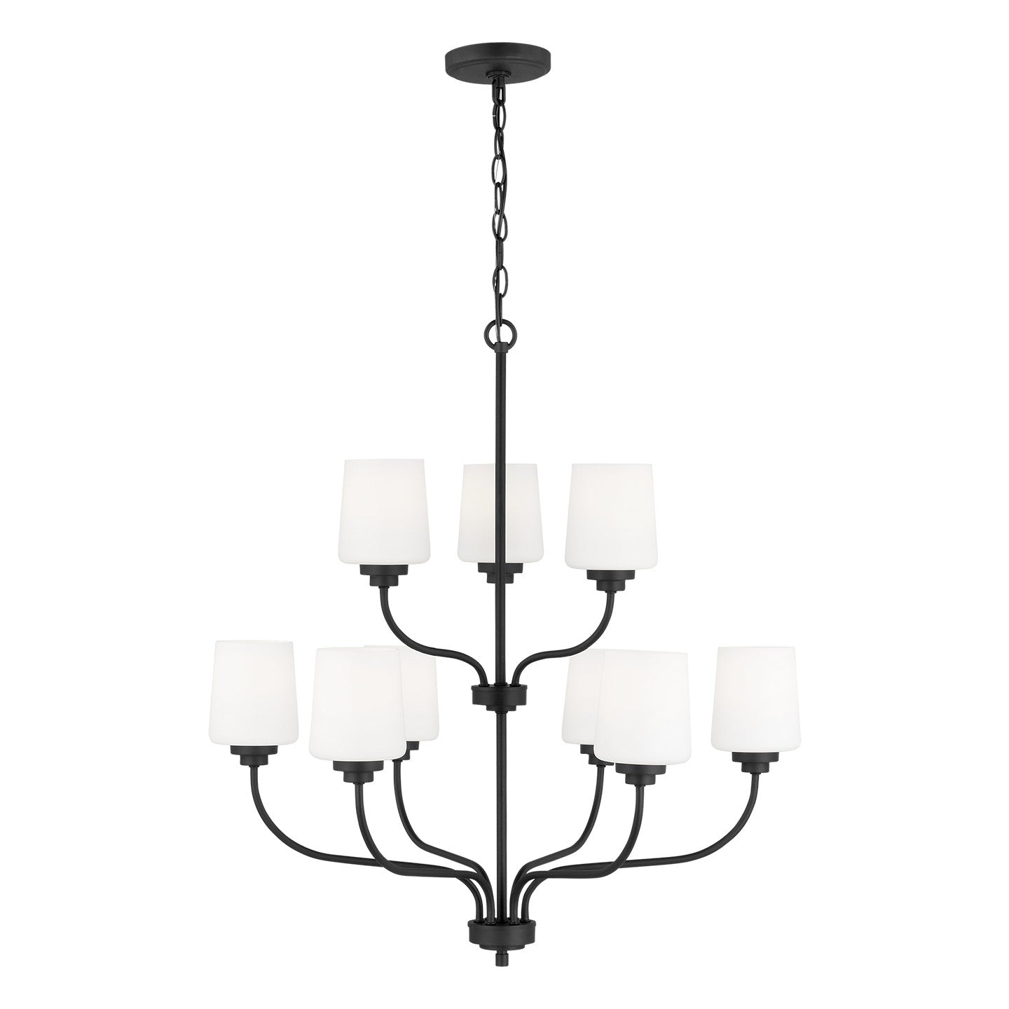 Generation Lighting - 3102809EN3-112 - Nine Light Chandelier - Windom - Midnight Black