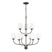 Generation Lighting - 3102809EN3-710 - Nine Light Chandelier - Windom - Bronze