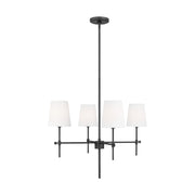 Visual Comfort Studio - 3187204EN-112 - Four Light Chandelier - Baker - Midnight Black