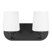 Generation Lighting - 4402802-112 - Two Light Wall / Bath - Windom - Midnight Black