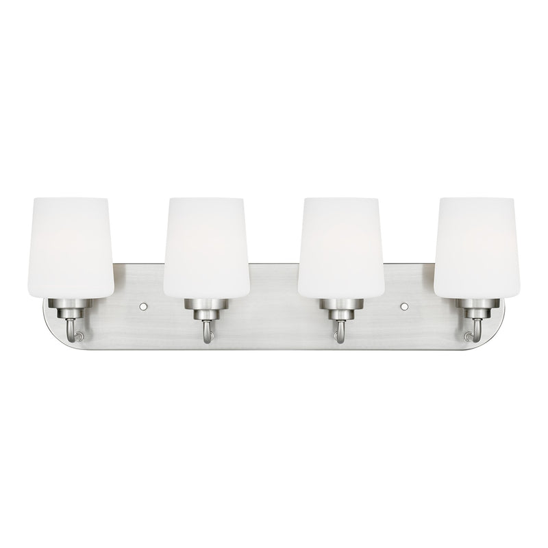 Generation Lighting - 4402804EN3-962 - Four Light Wall / Bath - Windom - Brushed Nickel