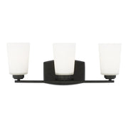 Generation Lighting - 4428903-112 - Three Light Wall / Bath - Franport - Midnight Black