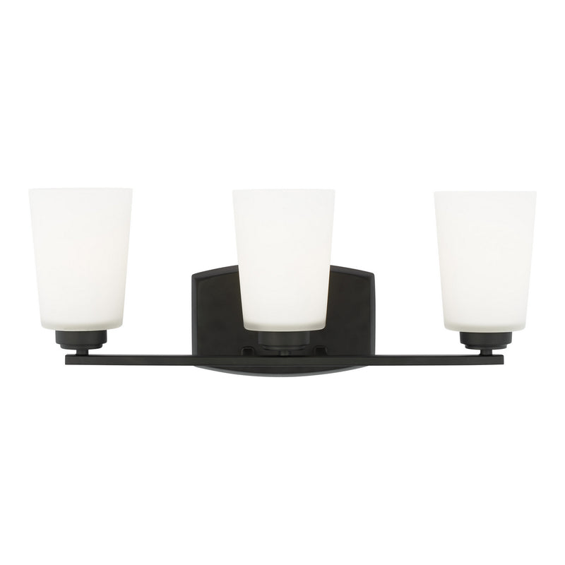 Generation Lighting - 4428903-112 - Three Light Wall / Bath - Franport - Midnight Black