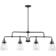 Generation Lighting - 6614504-112 - Four Light Island Pendant - Belton - Midnight Black
