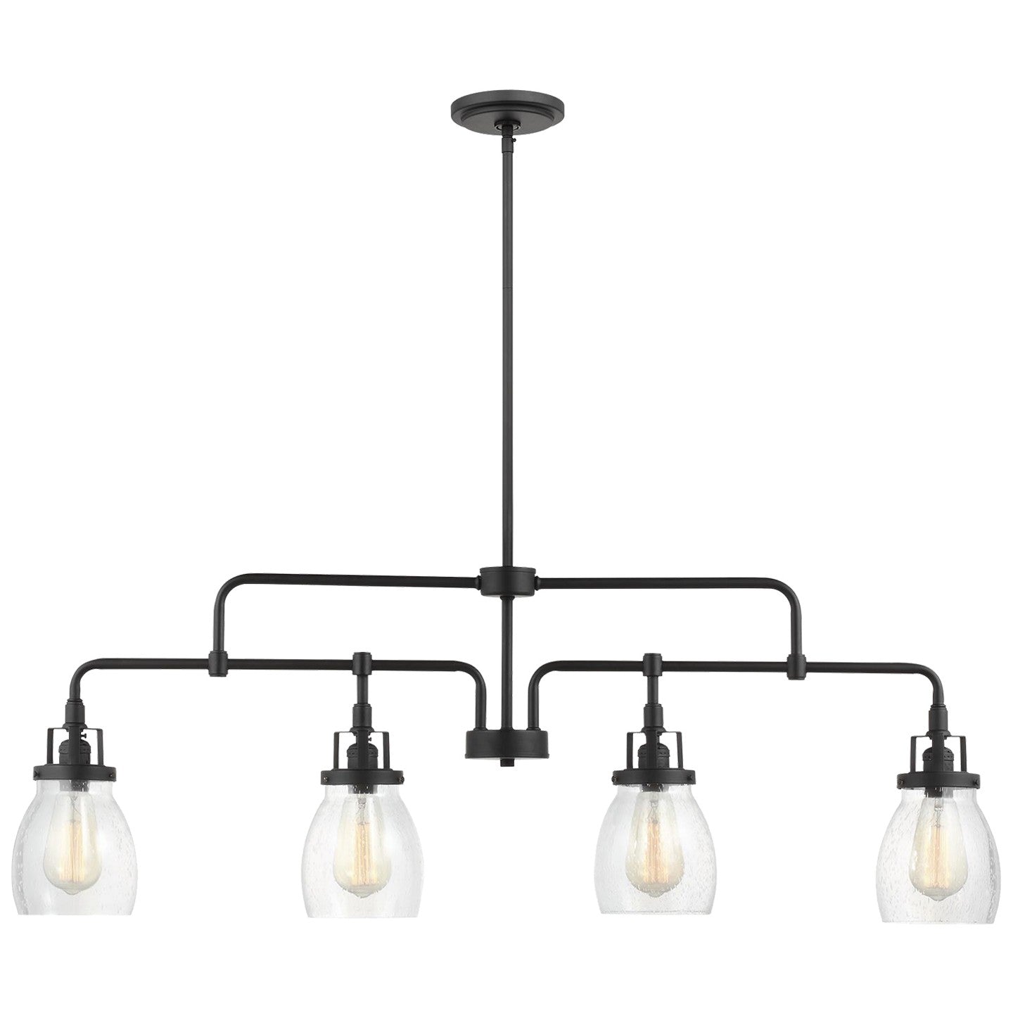 Generation Lighting - 6614504-112 - Four Light Island Pendant - Belton - Midnight Black