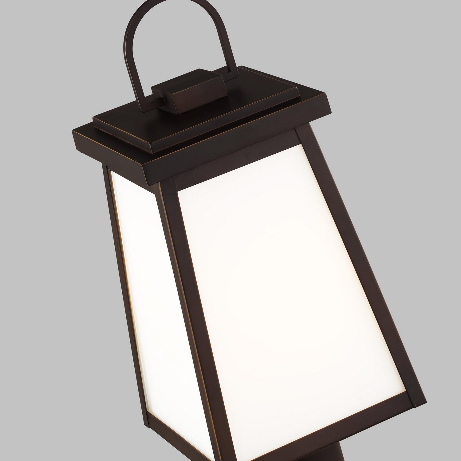Visual Comfort Studio - 8248401-71 - One Light Outdoor Post Lantern - Founders - Antique Bronze