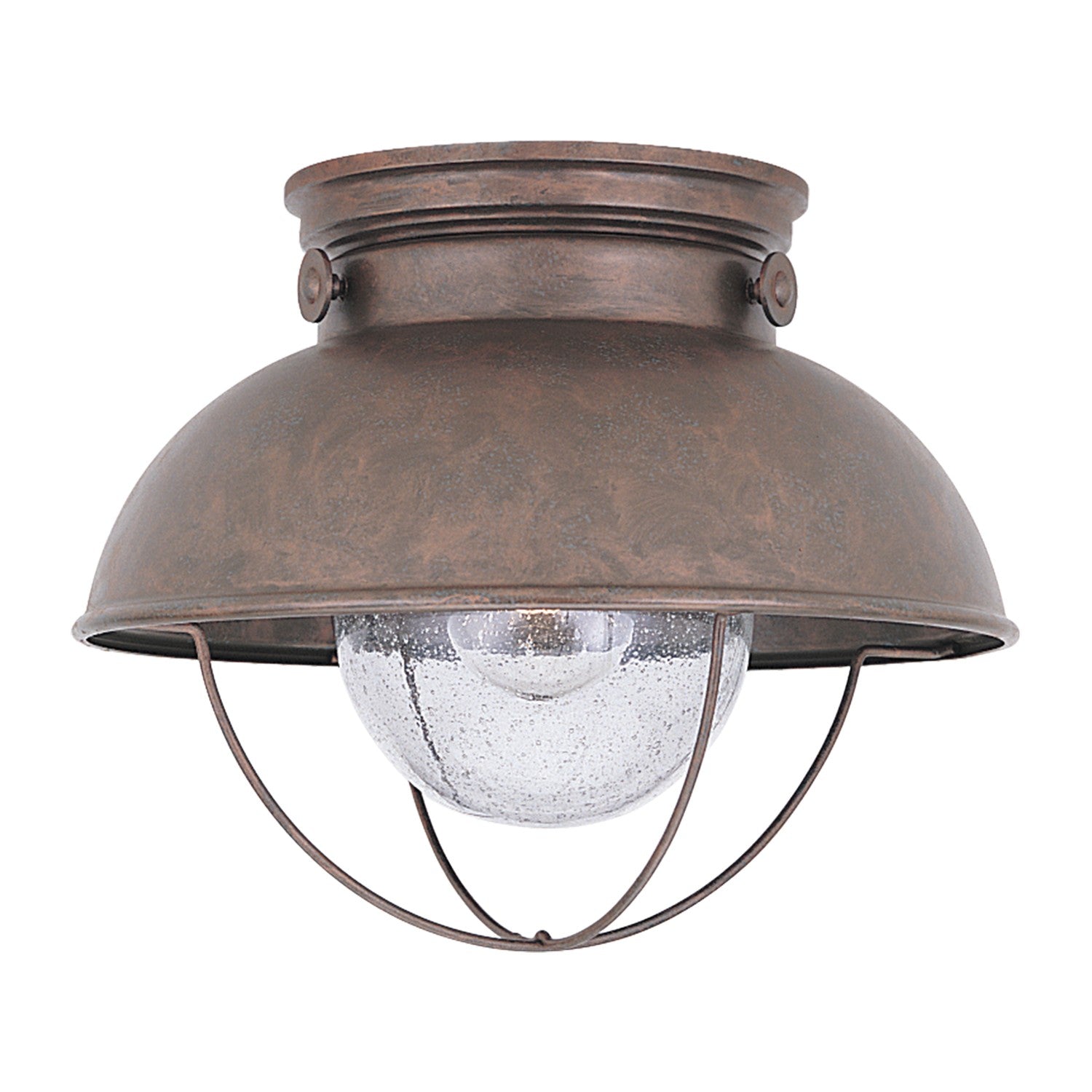 Generation Lighting - 8869EN3-44 - One Light Outdoor Flush Mount - Sebring - Weathered Copper
