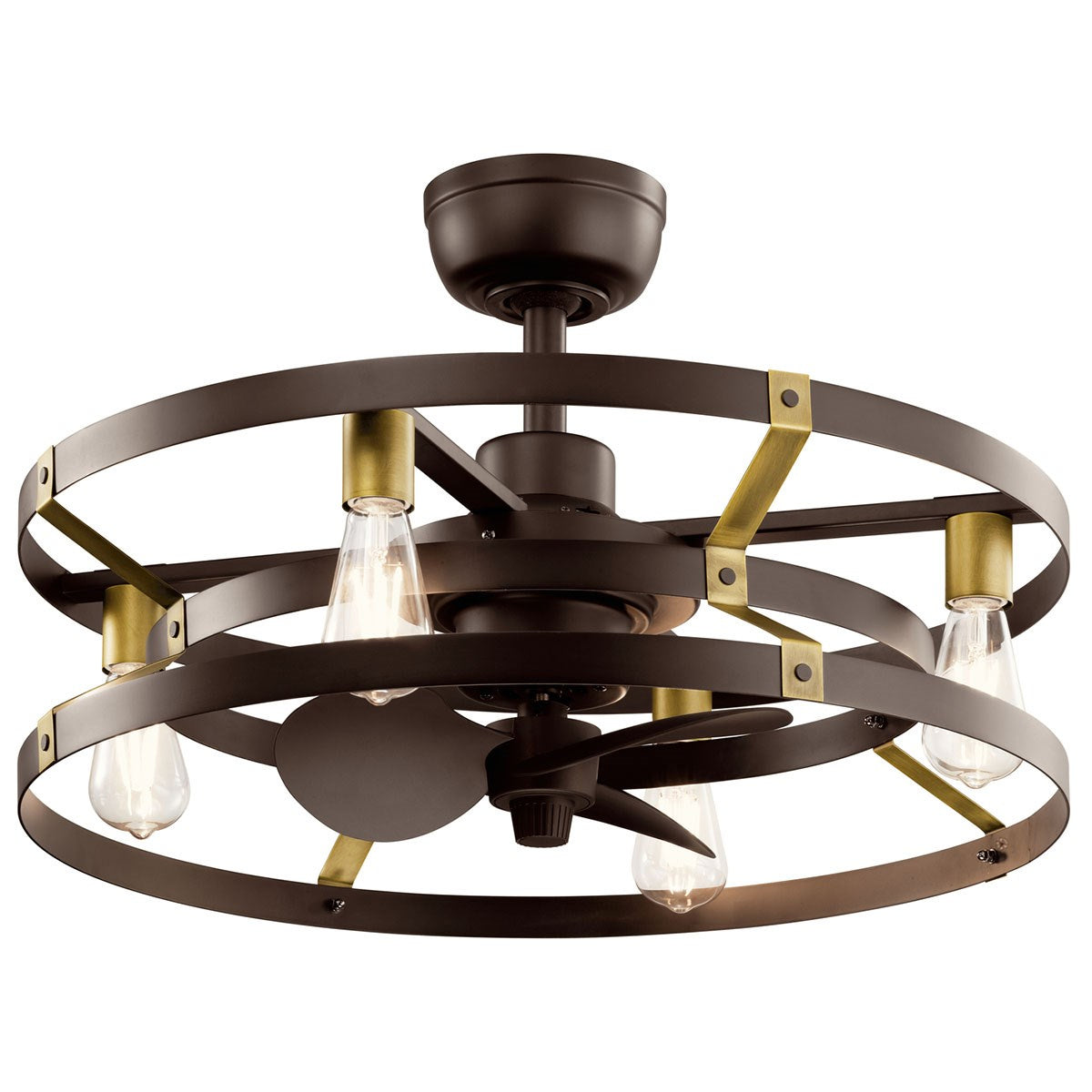 Kichler - 300040SNB - 25"Ceiling Fan - Cavelli - Satin Natural Bronze