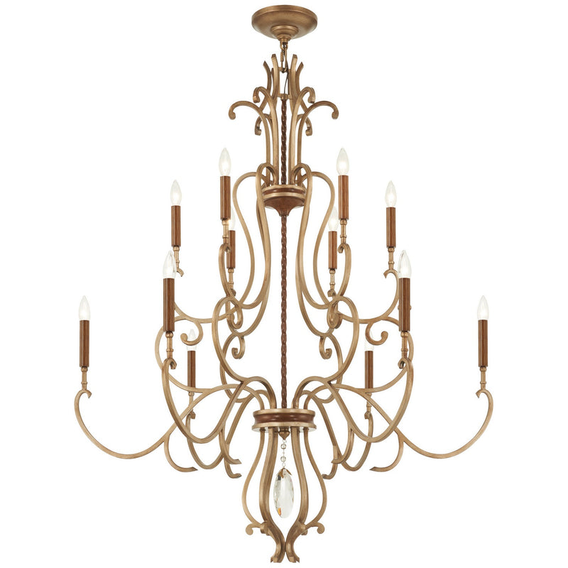 Metropolitan - N6559-690 - 12 Light Chandelier - Magnolia Manor - Pale Gold With Distressed Bronze