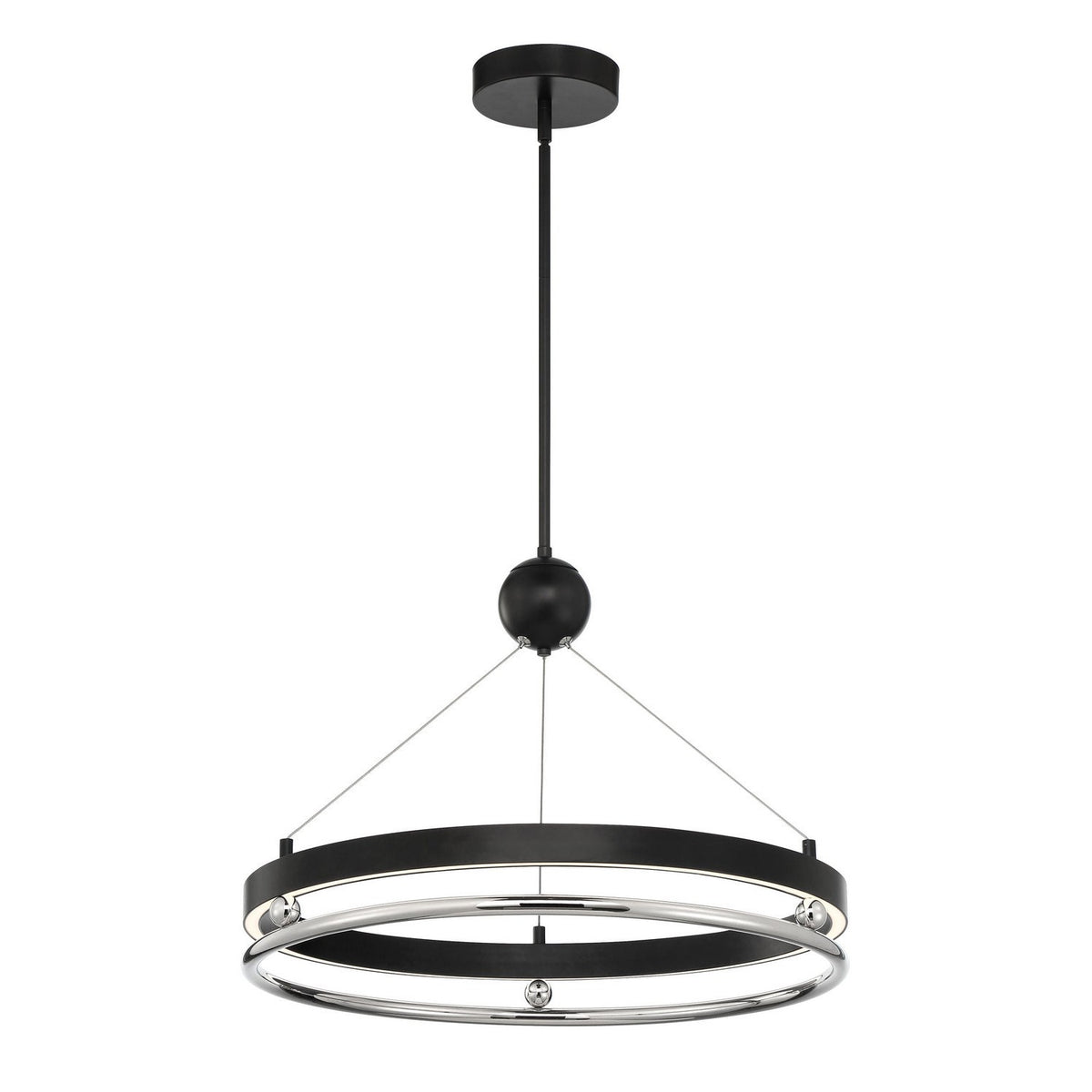 Metropolitan - N7993-572-L - LED Pendant - Grande Illusion - Coal W/ Polished Nickel Highli