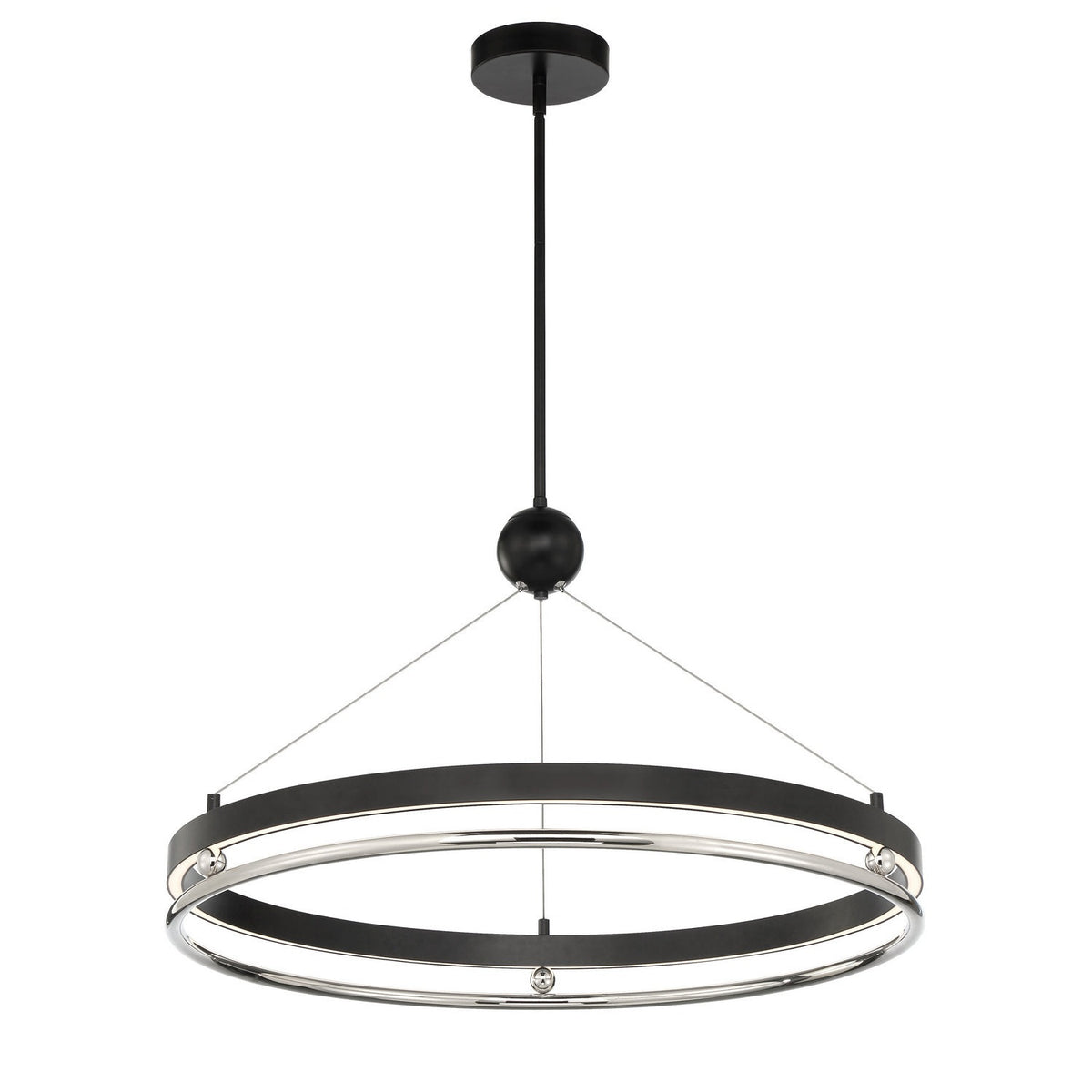 Metropolitan - N7994-572-L - LED Pendant - Grande Illusion - Coal W/ Polished Nickel Highli