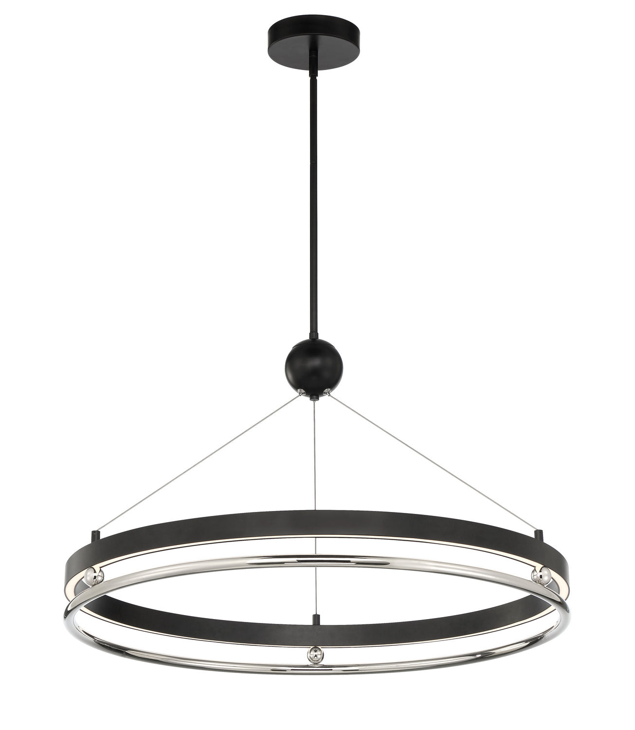 Metropolitan - N7994-572-L - LED Pendant - Grande Illusion - Coal W/ Polished Nickel Highli