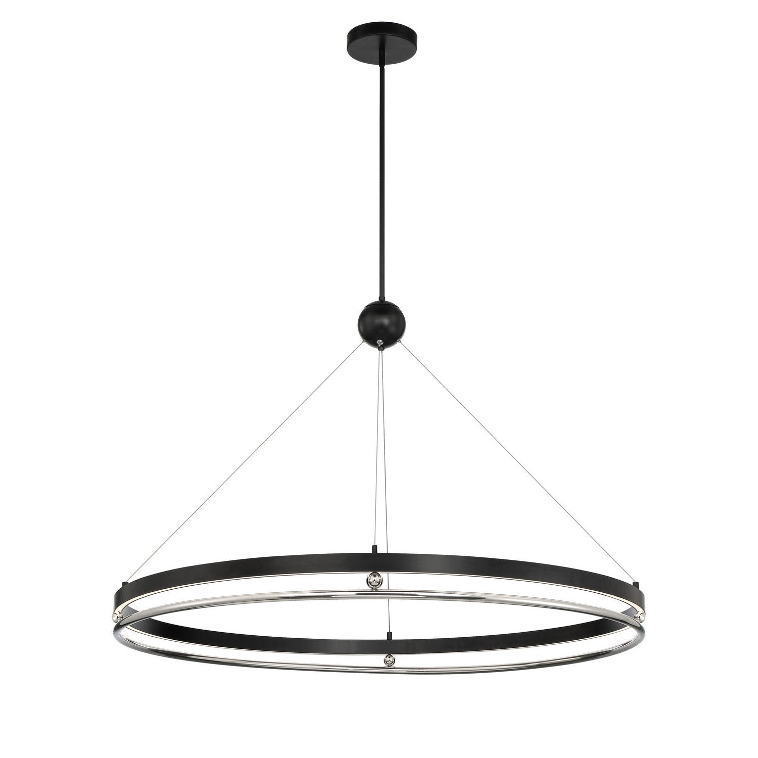 Metropolitan - N7995-572-L - LED Pendant - Grande Illusion - Coal W/ Polished Nickel Highli