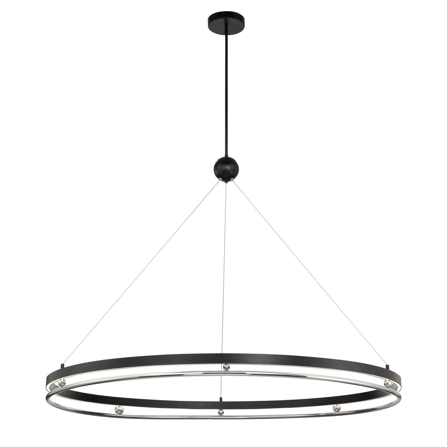 Metropolitan - N7996-572-L - LED Pendant - Grande Illusion - Coal W/ Polished Nickel Highli