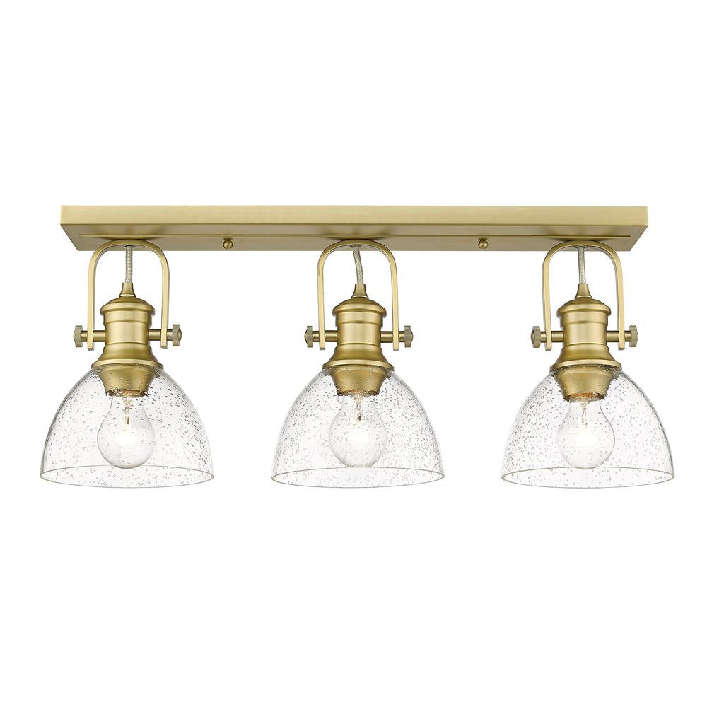 Golden - 3118-3SF BCB-SD - Three Light Semi-Flush Mount - Hines - Brushed Champagne Bronze
