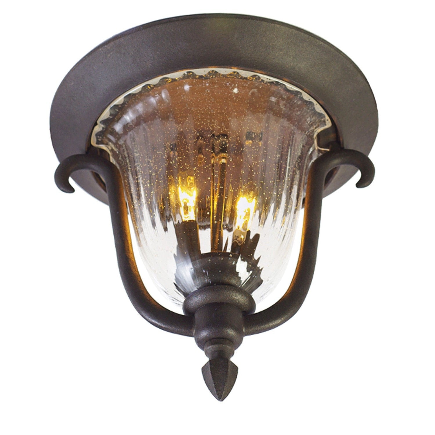 Kalco - 9017MB - Two Light Outdoor Flush Mount - Santa Barbara Outdoor - Textured Matte Black