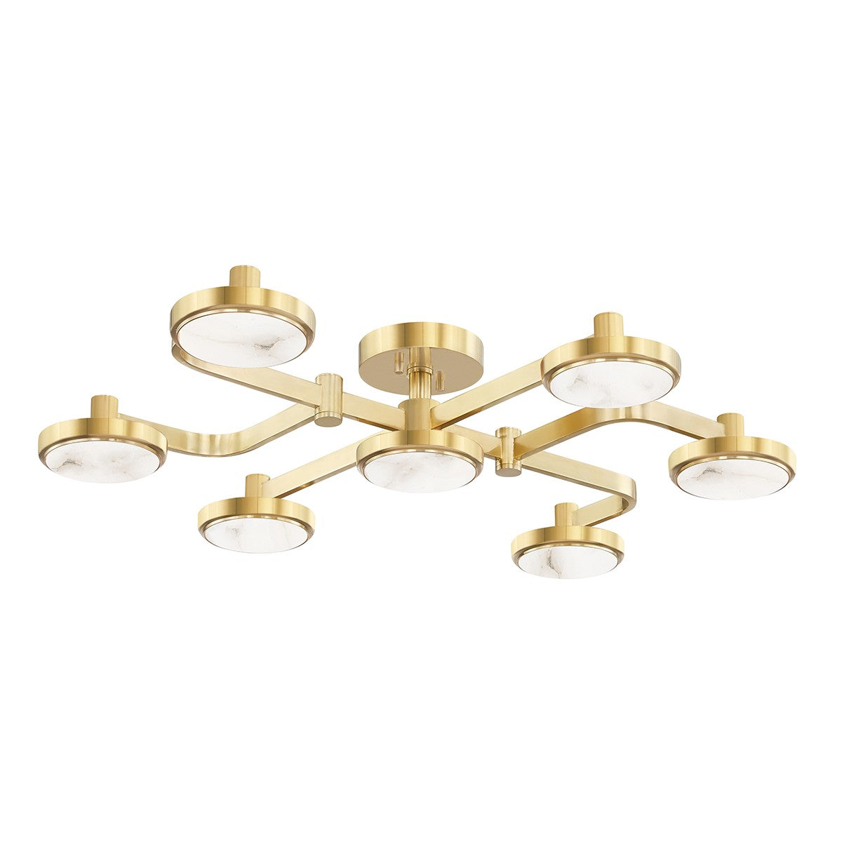 Hudson Valley - 6332-AGB - LED Semi Flush Mount - Meander - Aged Brass