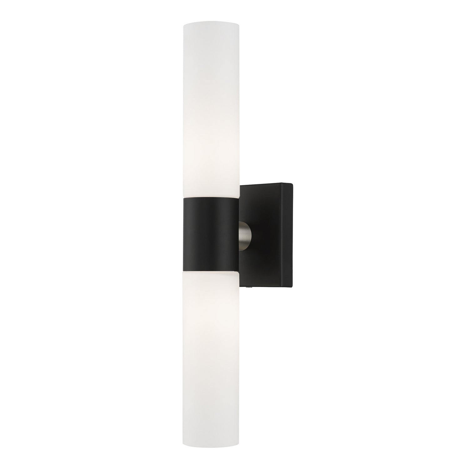 Livex Lighting - 10102-04 - Two Light Vanity - Aero - Black w/ Brushed Nickel
