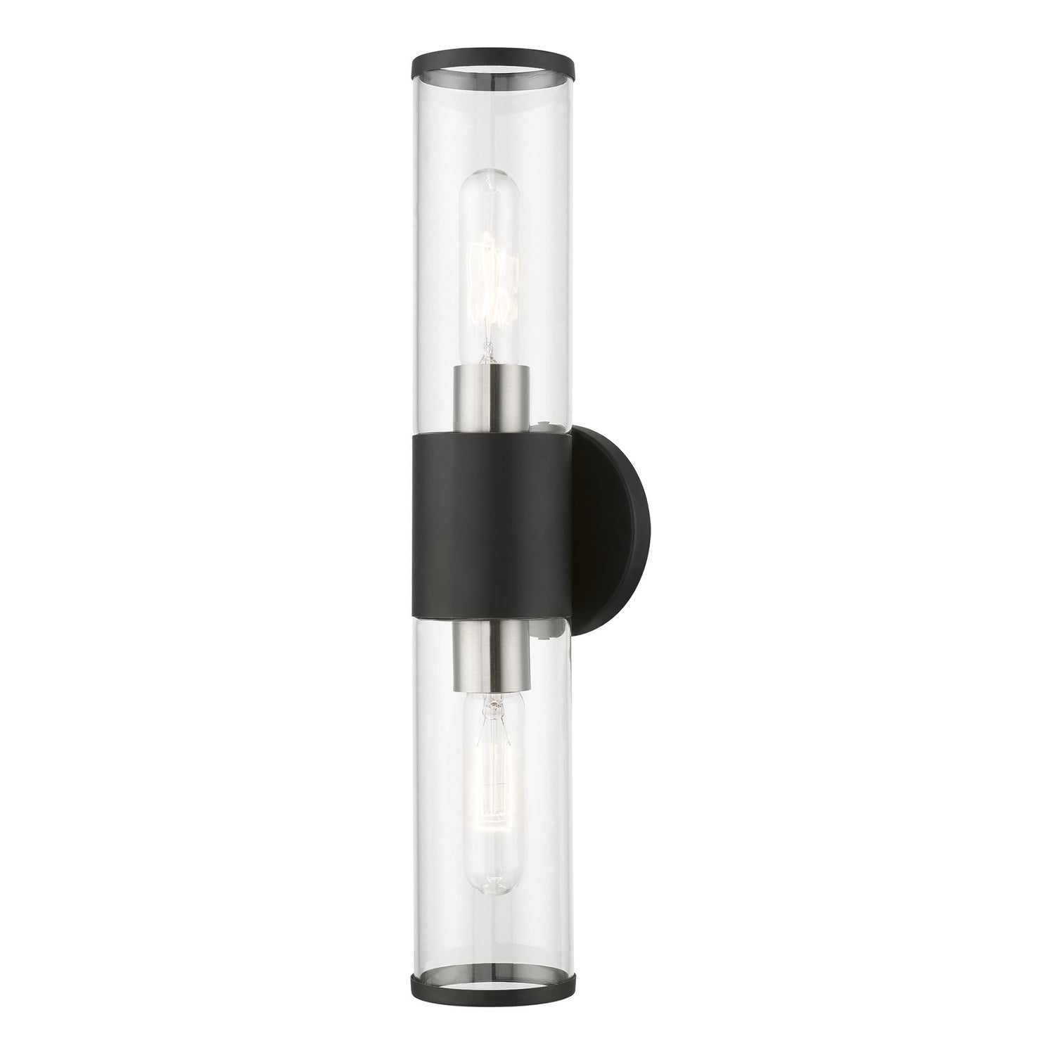 Livex Lighting - 17282-04 - Two Light Vanity - Banca - Black w/ Brushed Nickels