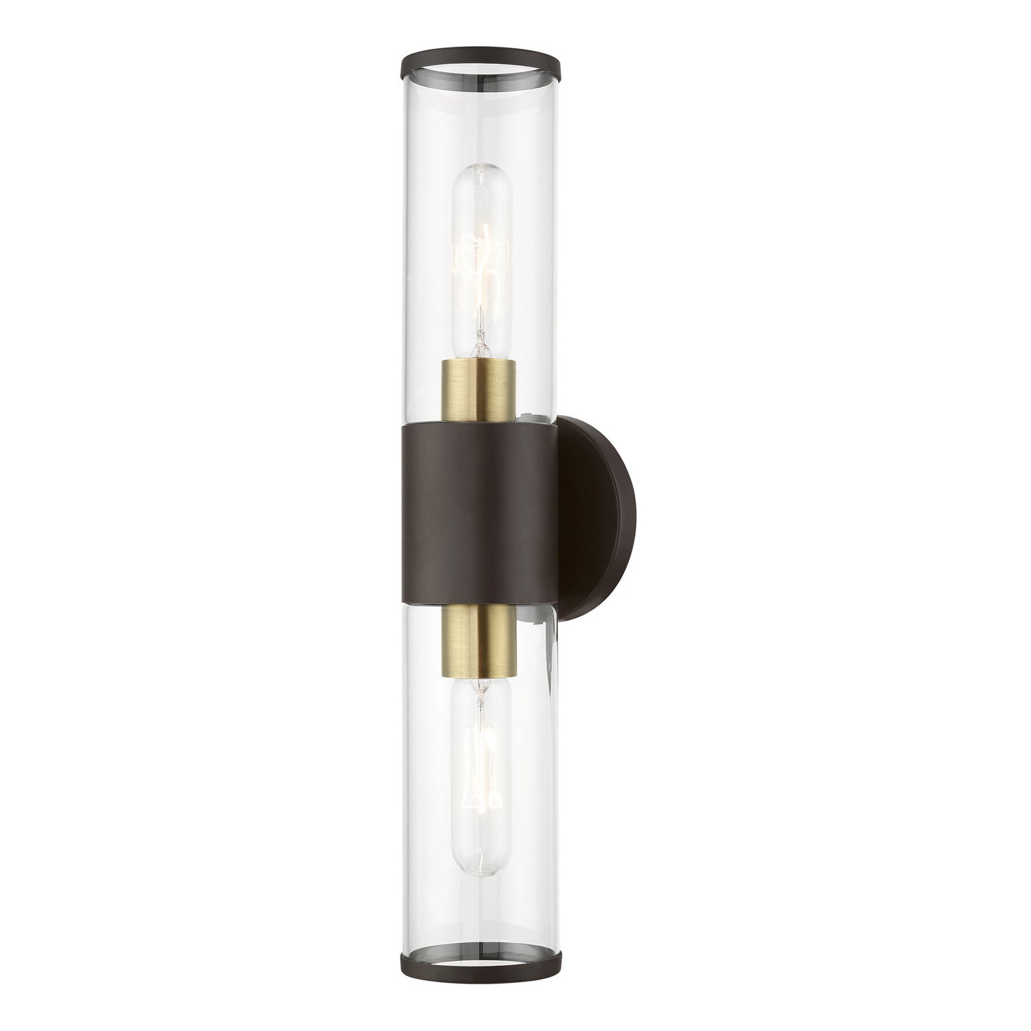 Livex Lighting - 17282-07 - Two Light Vanity - Banca - Bronze w/ Antique Brasss