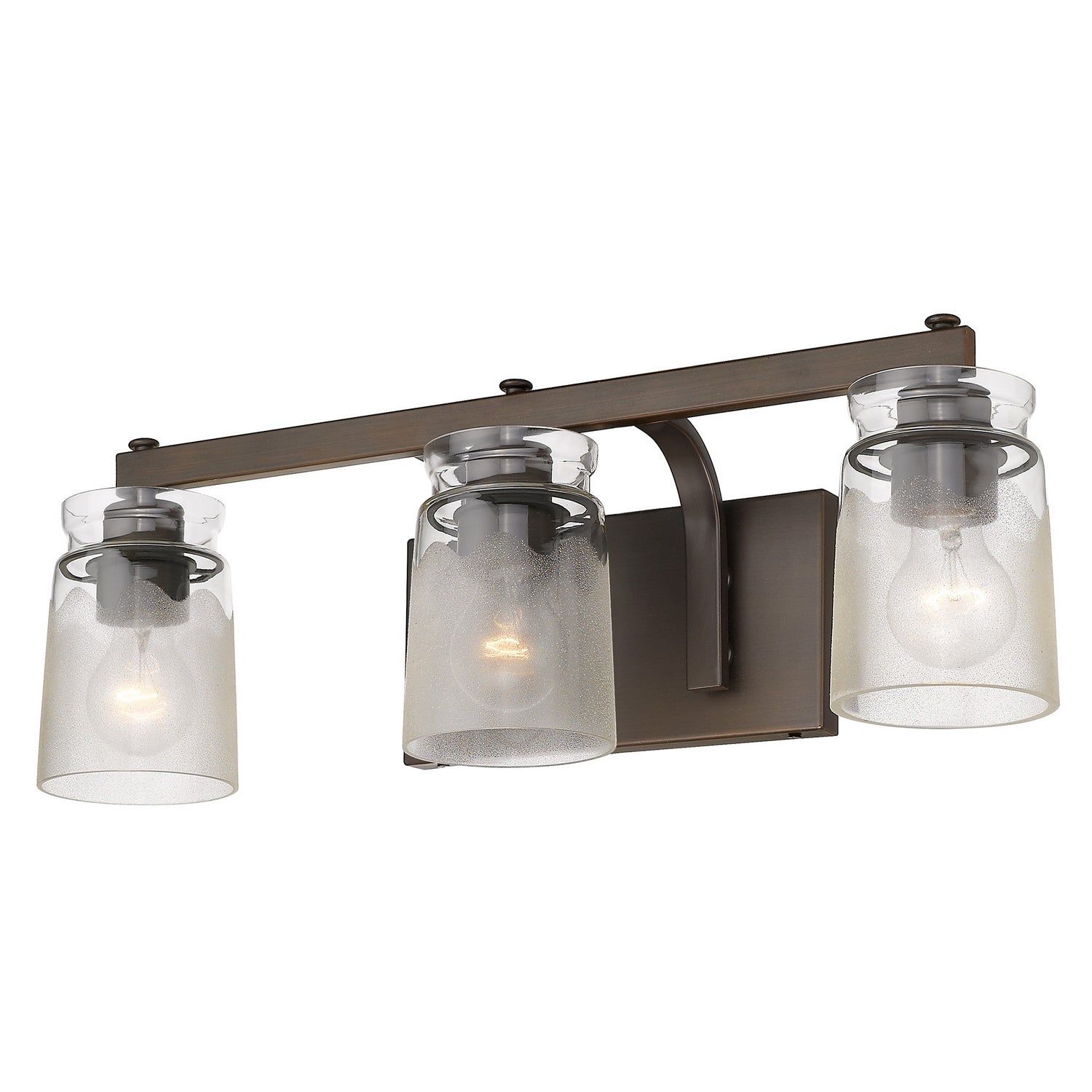 Golden - 1405-BA3 RBZ-CAG - Three Light Vanity Light - Travers - Rubbed Bronze