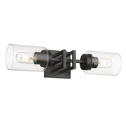 Golden - 6070-2W BLK-BLK - Two Light Wall Sconce - Tribeca - Matte Black