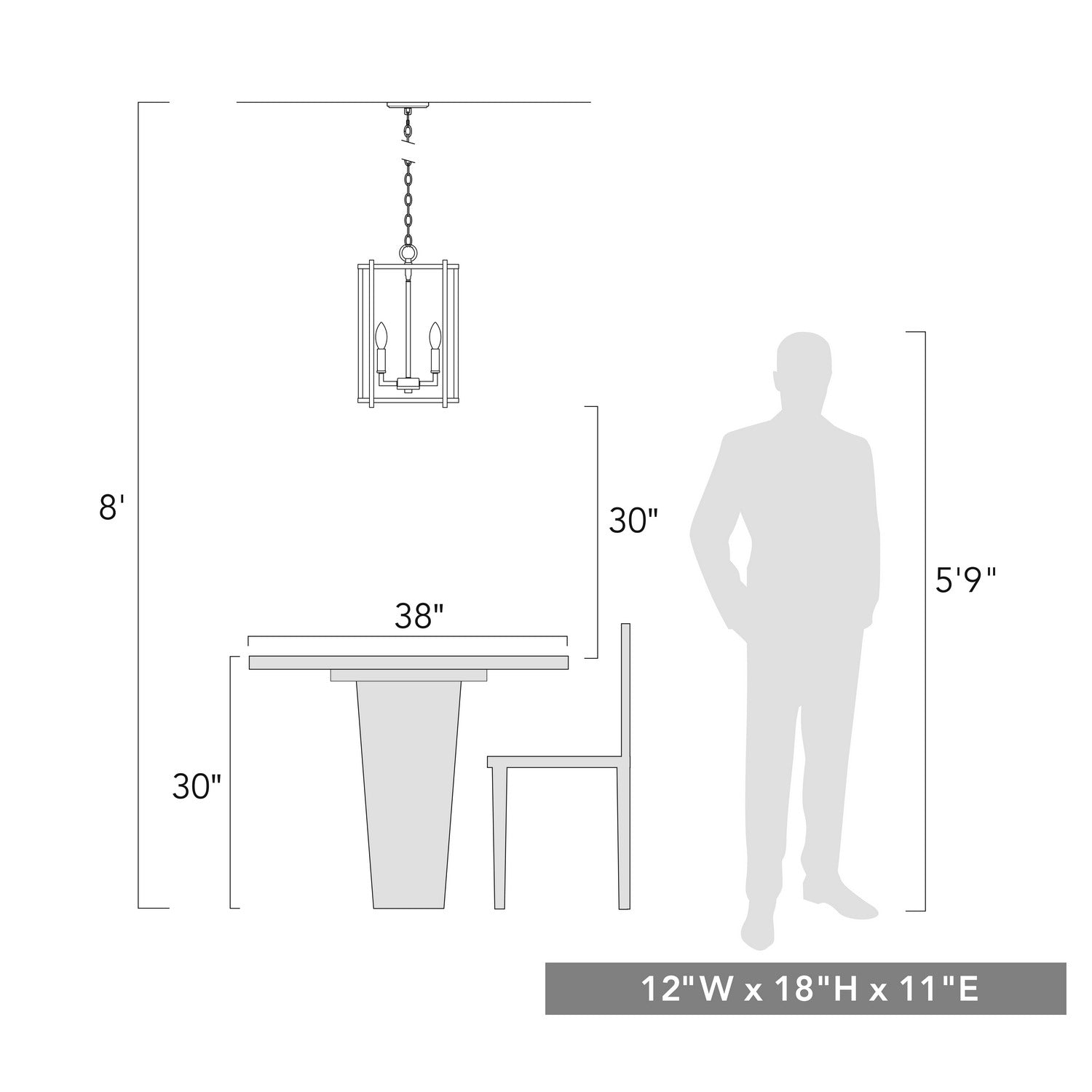 Golden - 6071-O4P NB-CLR - Four Light Outdoor Pendant - Tribeca - Natural Black