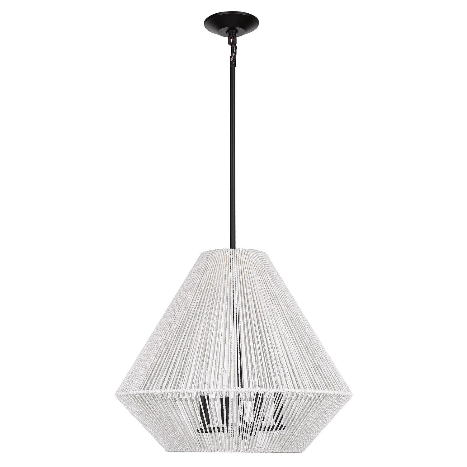 Golden - 6937-4P BLK-WR - Four Light Pendant - Valentina - Matte Black