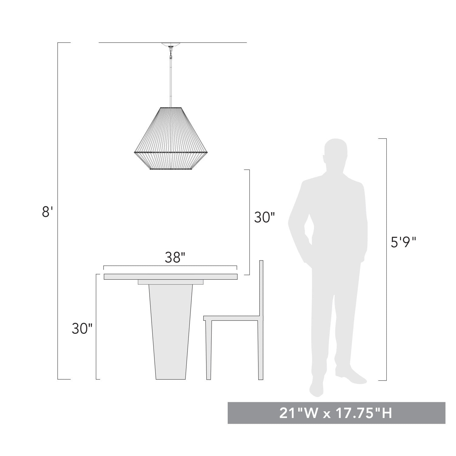 Golden - 6937-4P BLK-WR - Four Light Pendant - Valentina - Matte Black