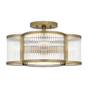 Quoizel - ASR1715WS - Four Light Semi-Flush Mount - Aster - Weathered Brass