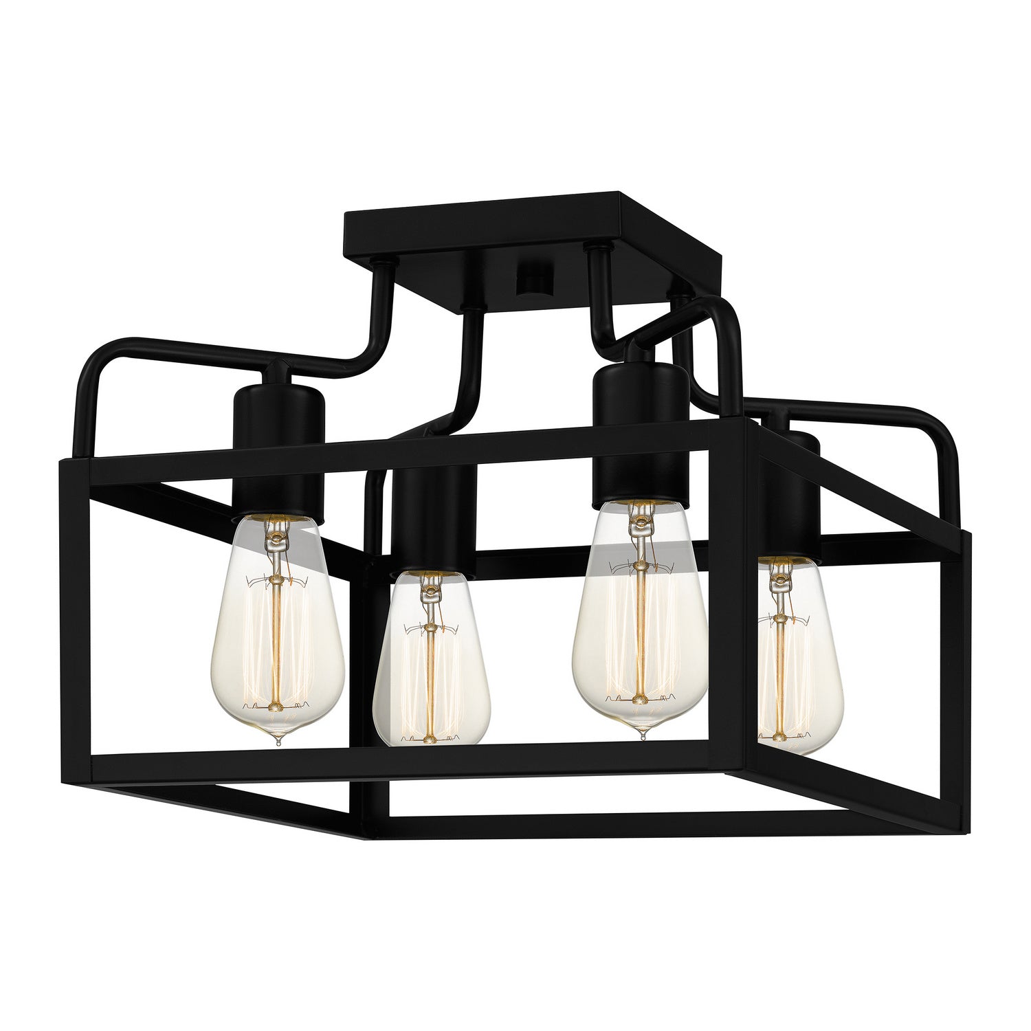 Quoizel - QSF5349MBK - Four Light Semi-Flush Mount - Paulsen - Matte Black